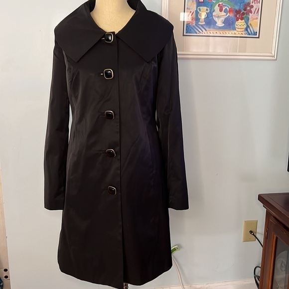Vertigo Paris Cotton Poly Blend Dress Coat size Large - Picture 5 of 9